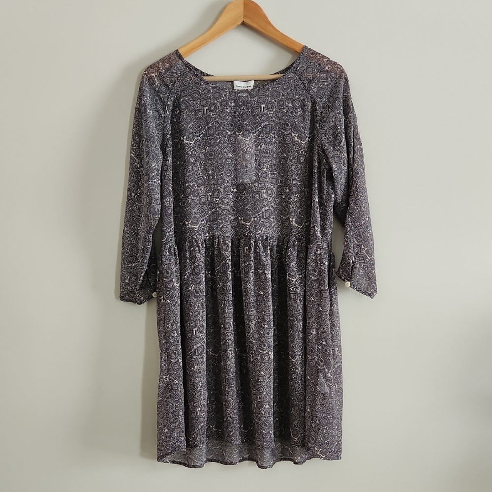 Frank And Oak Babydoll Sheer Dress NWT
